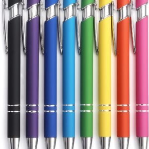 8 Pack Ballpoint Pen 2-in-1 Stylus Retractable Ballpoint Pen with Stylus tip